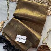 Indupriyaa Gold Handloom Raga Tissue Saree
